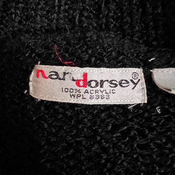 Vintage Nan Dorsey Knit Open Front Kimono Style Cardigan Sweater - Picture 5 of 10